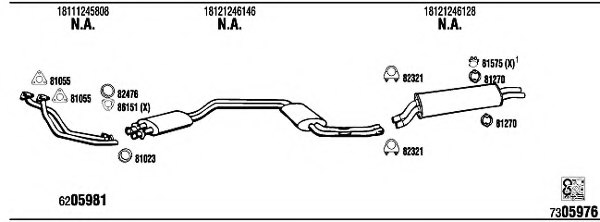 WALKER BW70120 Exhaust System